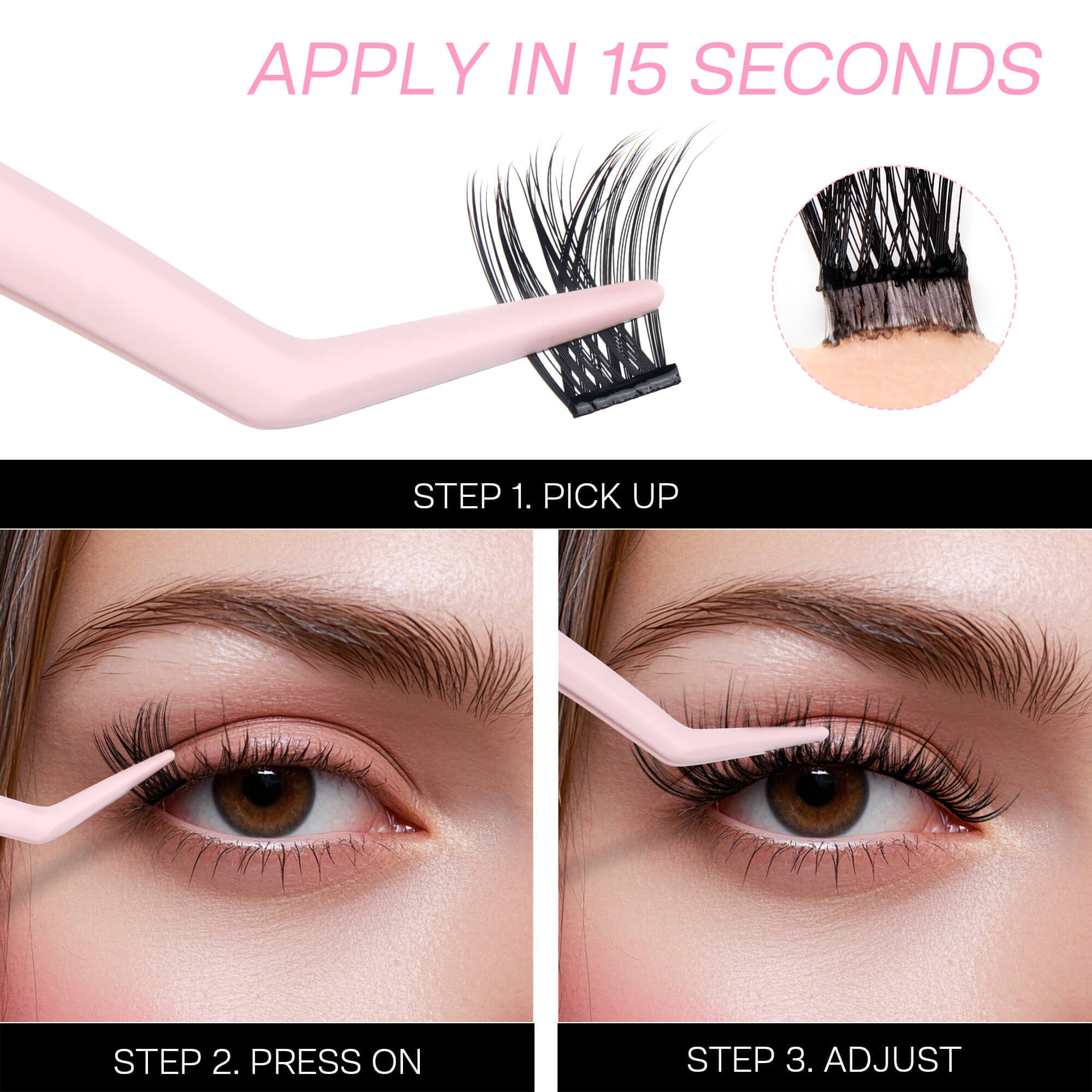 WingedFlair Self-adhesive Cluster Lashes